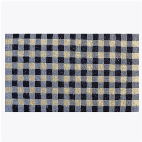 Doormat Designs - Gingham Check Doormat 45x75cm