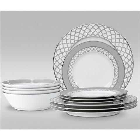 Noritake Eternal Palace Platinum Fine Porcelain Dinner Set 12pce - Peter's of Kensington