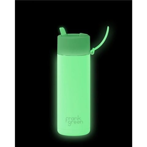 Frank Green - Glow In The Dark Ceramic Bottle w/Flip Straw Aurora Glow 595ml