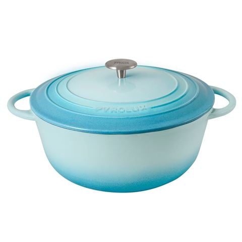 Pyrolux Pyrochef Round French Oven Duck Egg Blue 24cm/4L - Peter's of Kensington
