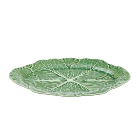 Assemble - Cabbage Ceramic Oval Platter Green 38x26cm
