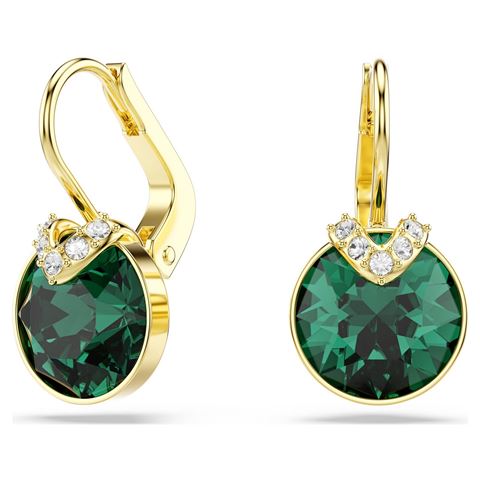 Swarovski Jewellery - Bella V Drop Earrings Emerald Crystal w/Gold-Tone Plate