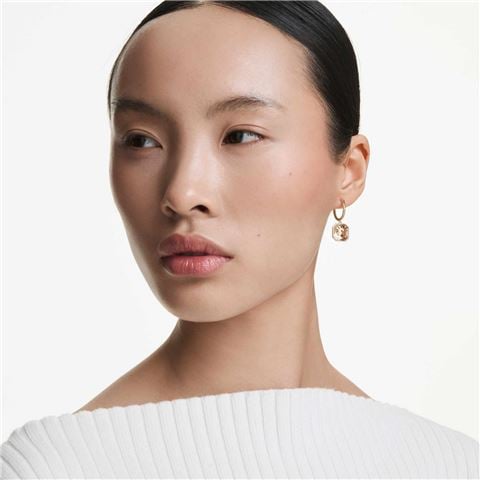 Swarovski Jewellery - Millenia Asscher Cut Crystal Earrings w/Gold-Tone Plate Caramel