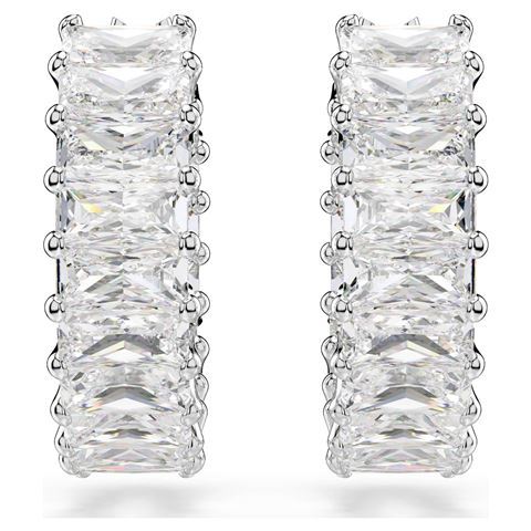 Swarovski Jewellery - Matrix Earrings w/Baguette Cut Zirconia Rhodium-Plate