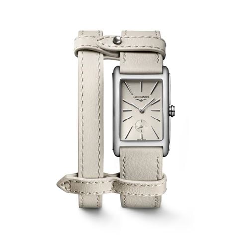 Longines - Dolcevita S.Steel Quartz Watch w/Beige Dial 23.3x37mm L55124792