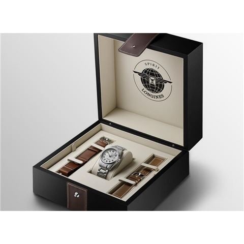 Longines - Spirit S.S. Auto. Watch w/Silver Dial S.Steel Bracelet 40mm L38104739