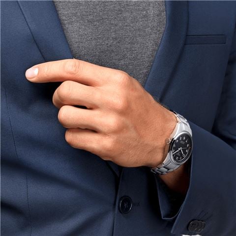 Longines - Spirit S.Steel Auto. Watch w/Black Dial & S.S. Strap 42mm L38114539