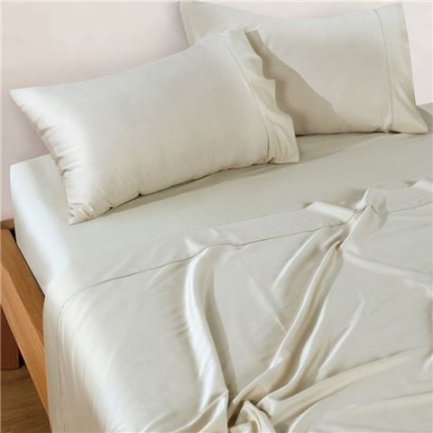 Bianca - Rosebank Mega 500tc Bamboo/Cotton Sateen Sheet Set Sand Queen 4pce
