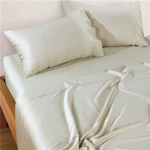 Bianca - Rosebank 500TC Bamboo/Cotton Sateen Pillowcase Set Sand King 2pce