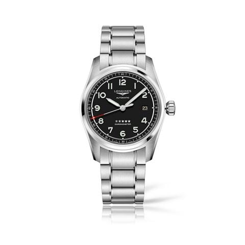 Longines - Spirit S.S. Auto. Watch w/Black Dial S.Steel Bracelet 40mm  L38104539