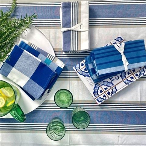 Carnival - Riviera Stripe Fringed Tablecloth 150x250cm