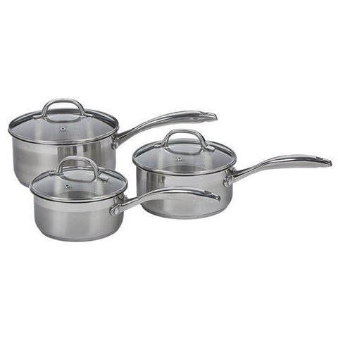 Swiss Diamond - Premium Steel Induction Saucepan Set 3pce