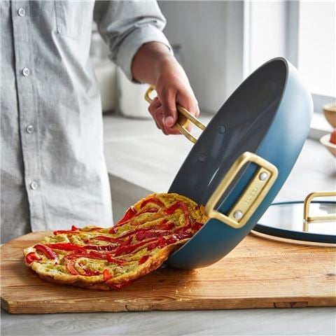 Greenpan - Stanley Tucci Ceramic Nonstick Covered Frypan Venetian Teal 30cm