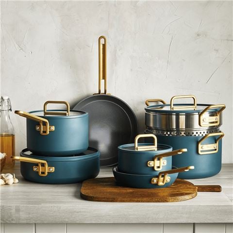 Greenpan - Stanley Tucci Ceramic Nonstick 7pce Cookware Set Venetian Teal
