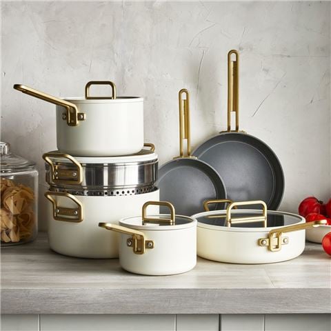 Greenpan - Stanley Tucci Ceramic Nonstick 7pce Cookware  Set Carrara White