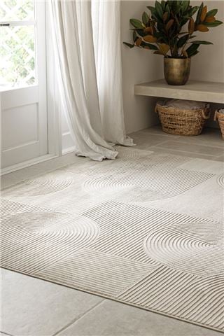Darren Palmer Raking Rug Linen 330X240cm - Peter's of Kensington