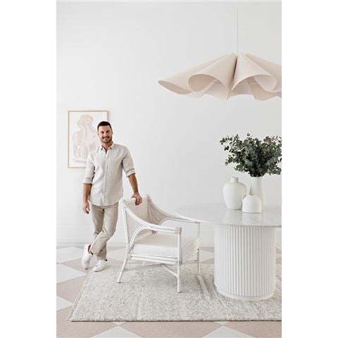 Darren Palmer Travertine Rug Silver 225X155cm - Peter's of Kensington