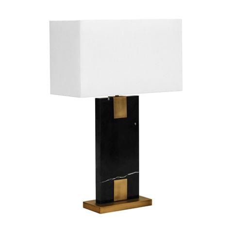 Cafe Lighting - Nazare Marble Table Lamp Black