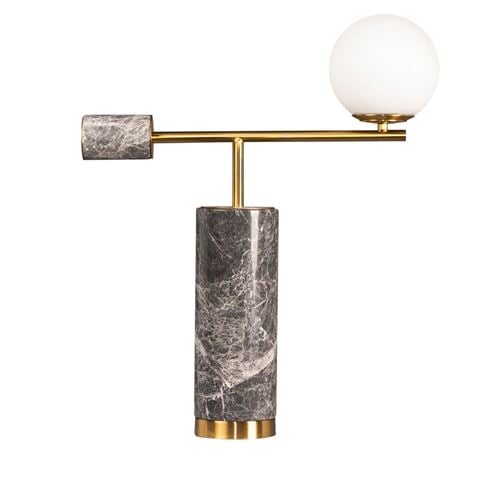 Cafe Lighting Zamora Marble Table Lamp Grey - Peter's of Kensington