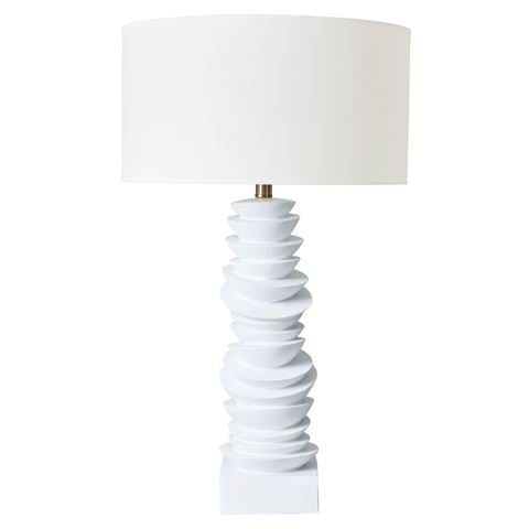 Cafe Lighting - Mendoza Table Lamp White Base w/White Shade