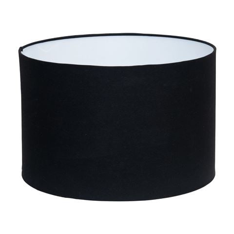 Cafe Lighting Larissa Drum Lamp Shade Black Medium - Peter's of Kensington