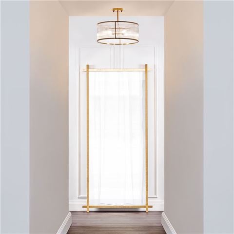 Cafe Lighting Farrah Flush Mount Light Fitting Brass - Peter's of Kensington