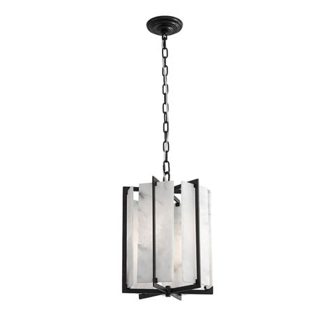 Cafe Lighting - Palermo Alabaster Pendant Light Fitting Black