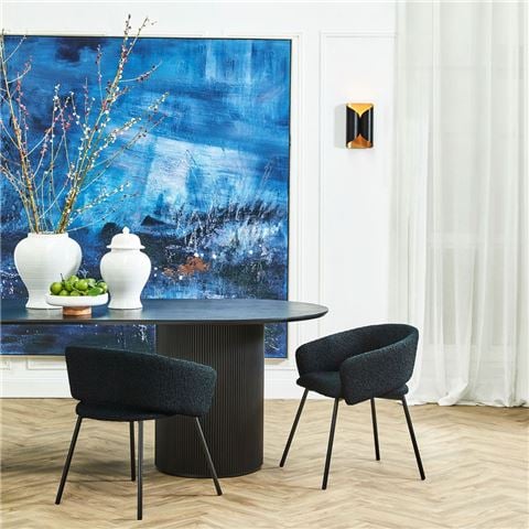 Cafe Lighting - Colbert Wall Sconce Light Black/Gold Short