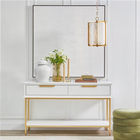 Cafe Lighting - Aimee Console Table White Small