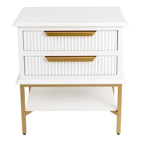 Cafe Lighting Aimee Bedside Table White Small - Peter's of Kensington