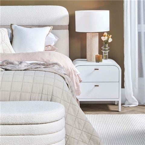 Cafe Lighting Chisholm Bedside Table White - Peter's of Kensington