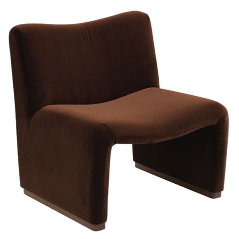 Cafe Lighting Beau Occasional Chair Dark Chocolate Velvet - Peter's of Kensington