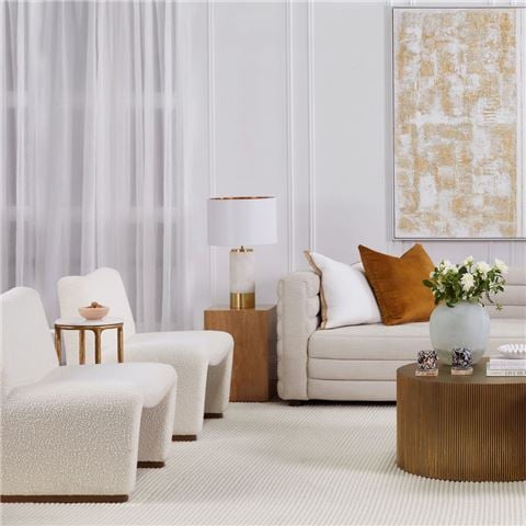 Cafe Lighting - Beau Occasional Chair White Boucle