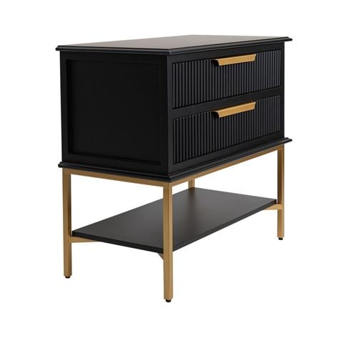 Cafe Lighting Aimee Bedside Table Black Large - Peter's of Kensington