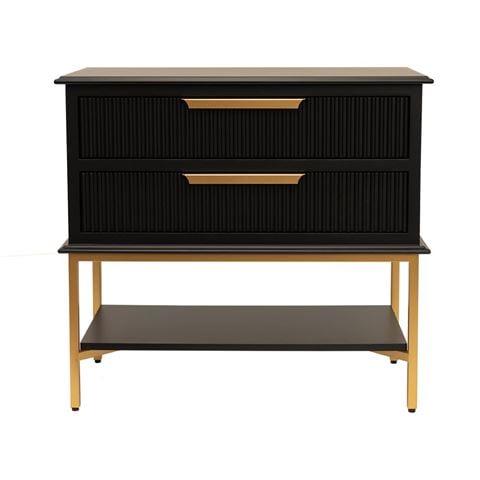 Cafe Lighting Aimee Bedside Table Black Large - Peter's of Kensington