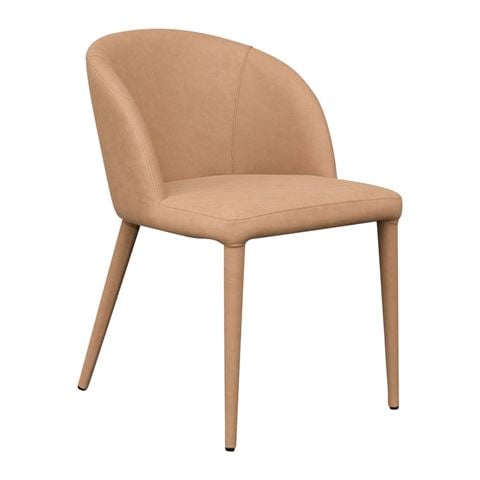 Cafe Lighting Paltrow Dining Chair Tan Vegan Leather - Peter's of Kensington