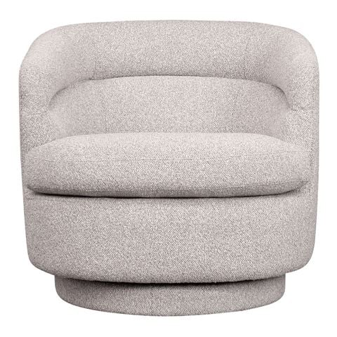 Cafe Lighting Holly Swivel Armchair Warm Grey Boucle - Peter's of Kensington