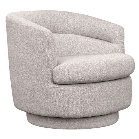 Cafe Lighting Holly Swivel Armchair Warm Grey Boucle - Peter's of Kensington