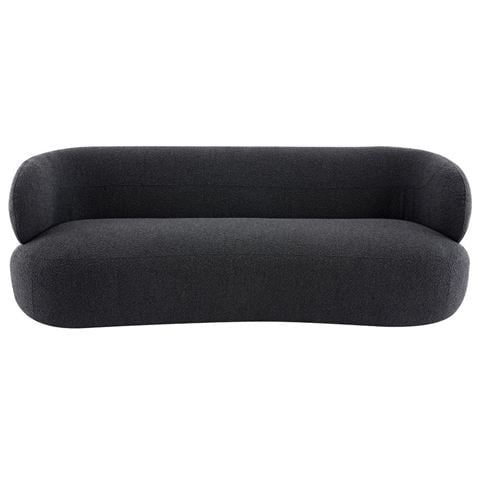 Cafe Lighting - Greenwich 3 Seater Sofa Black Onyx Boucle