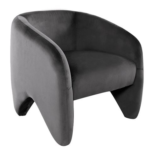 Cafe Lighting - Maine Arm Chair Charcoal Velvet