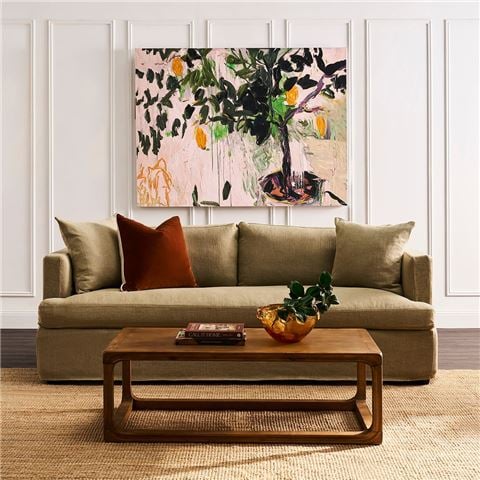 Cafe Lighting Birkshire 3 Seater Sofa SLIP COVER ONLY Sage - Peter's of Kensington