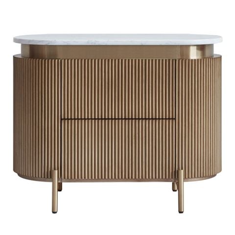 Cafe Lighting - Demarco Bedside Table Antique Gold