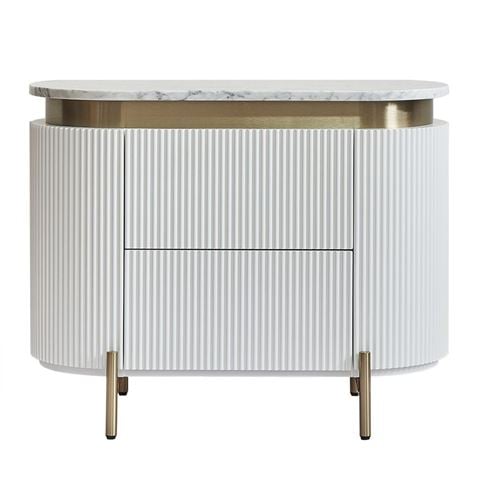 Cafe Lighting Demarco Bedside Table White - Peter's of Kensington