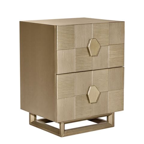 Cafe Lighting Alton Bedside Table Antique Gold Small - Peter's of Kensington