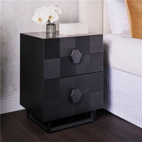Cafe Lighting Alton Bedside Table Black Small - Peter's of Kensington