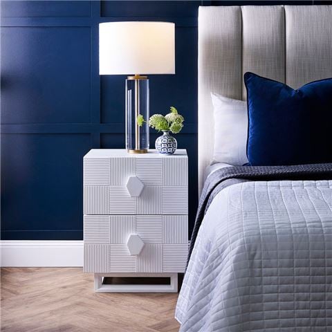 Cafe Lighting Alton Bedside Table White Small - Peter's of Kensington