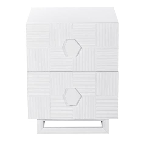 Cafe Lighting Alton Bedside Table White Small - Peter's of Kensington