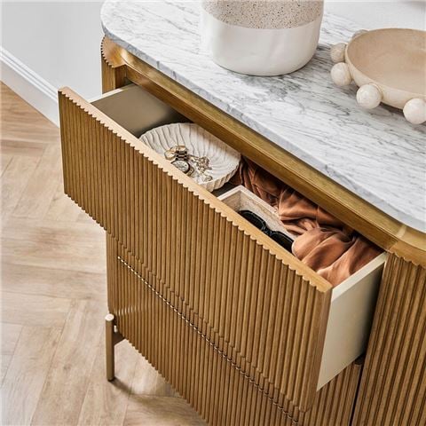 Cafe Lighting - Demarco 3 Drawer Chest Antique Gold