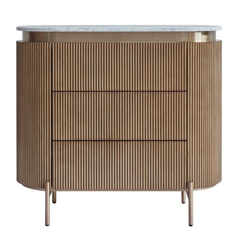 Cafe Lighting - Demarco 3 Drawer Chest Antique Gold