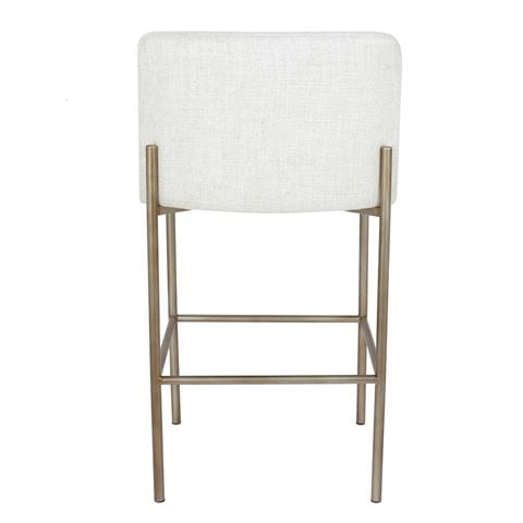 Cafe Lighting Leon Kitchen Stool Natural Linen - Peter's of Kensington